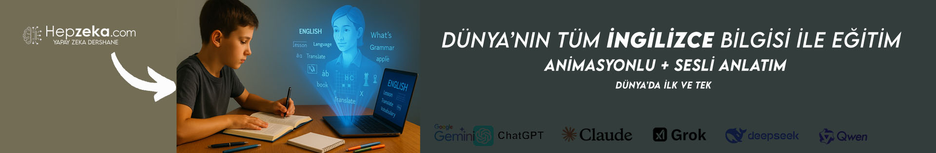 Yabancı dil — İngilizce kategori banner